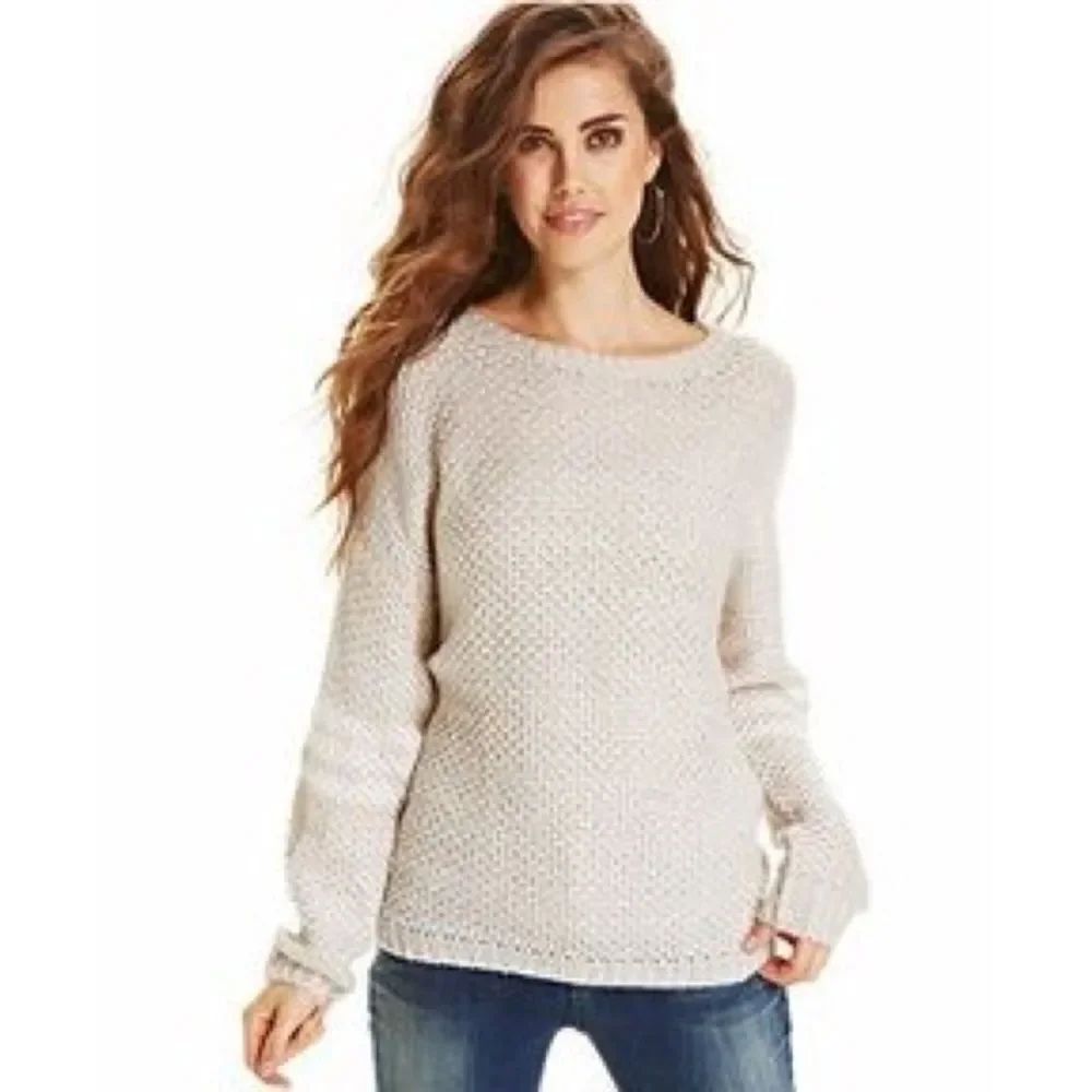 ✨Jessica Simpson Tan Knit Crewneck Chunky Sweater✨